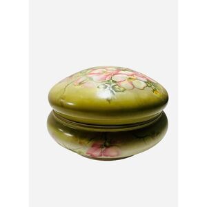 Vintage Hand Painted Floral Porcelain Nippon Lidded Bowl